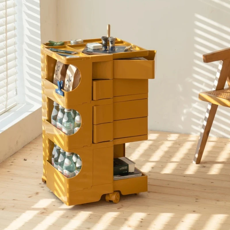 Modern Plastic Nightstands Rolling Nordic Storage Aesthetic Bedsides Table Luxury Mesa De Cabeceira Quarto Bedroom Furniture