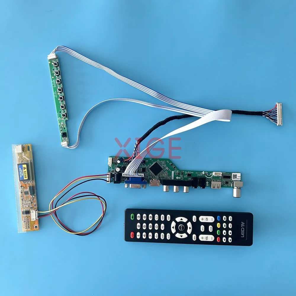 

Для N184H3 LQ164M1LD4C LTN160HT01 плата контроллера аналогового телевизора 1CCFL DIY Kit ЖК-дисплей 1920*1080 IR + USB + AV + HDMI + VGA LVDS 30-контактный