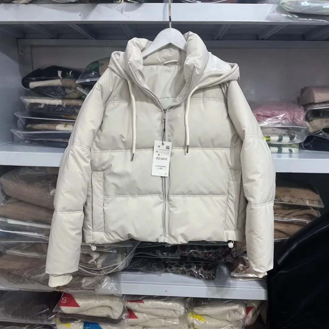 Chaud ort coton Jaet femmes à capuche couleur Pure polyvalent automne hiver nouveau Sle tricoté Thiened manteau d'hiver pour dames
