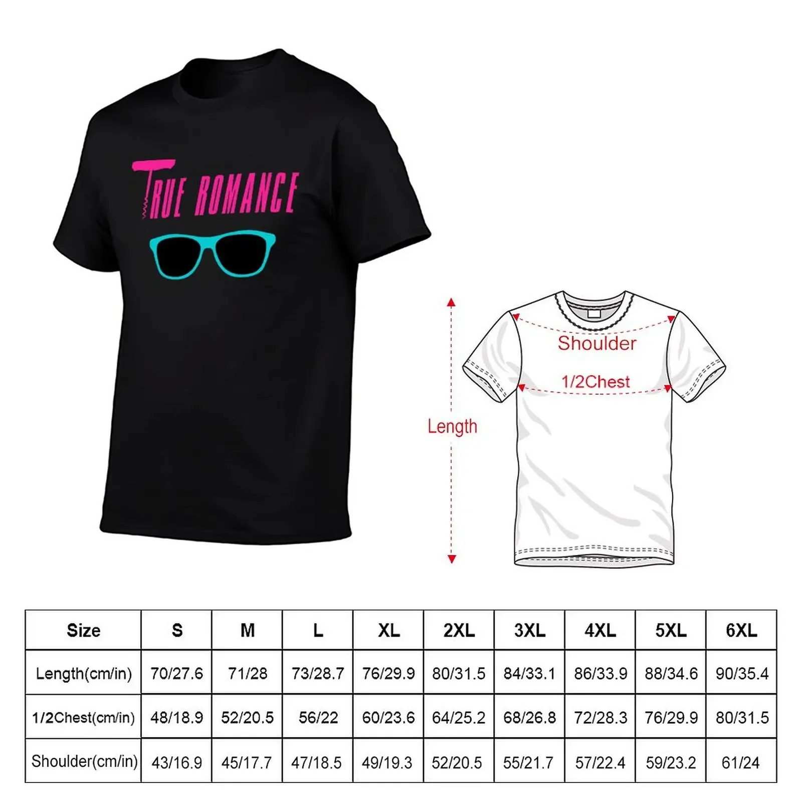 True Romance Corkscrew Sunglasses Minimalist T-Shirt oversized anime figures shirts graphic tee sweat t shirt men 100℅ cotton