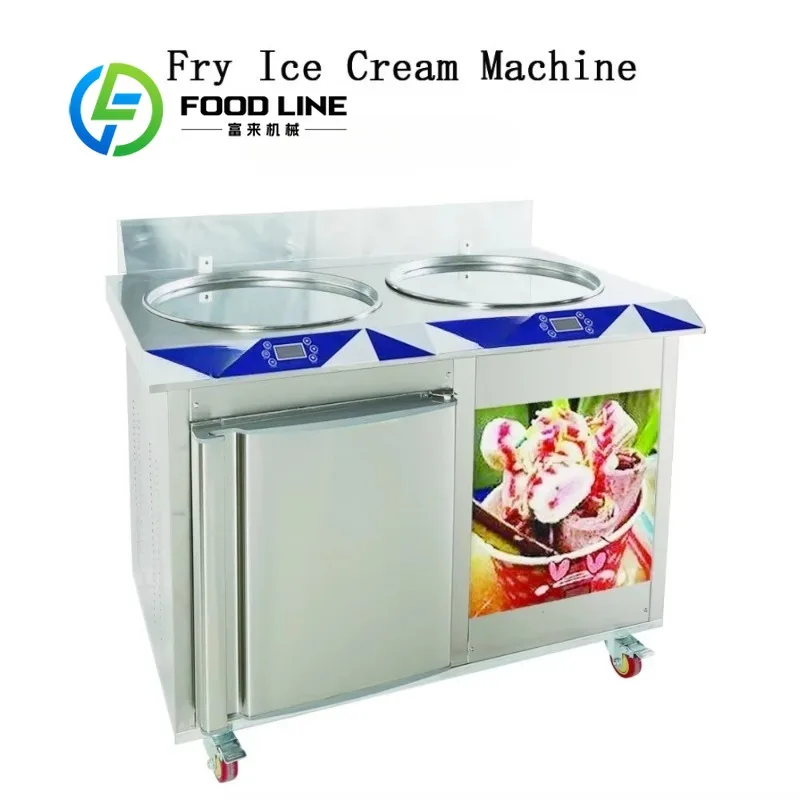 Commercial Fired Ice Cream Machine Thailand Fry Roll Ice Cream Machine