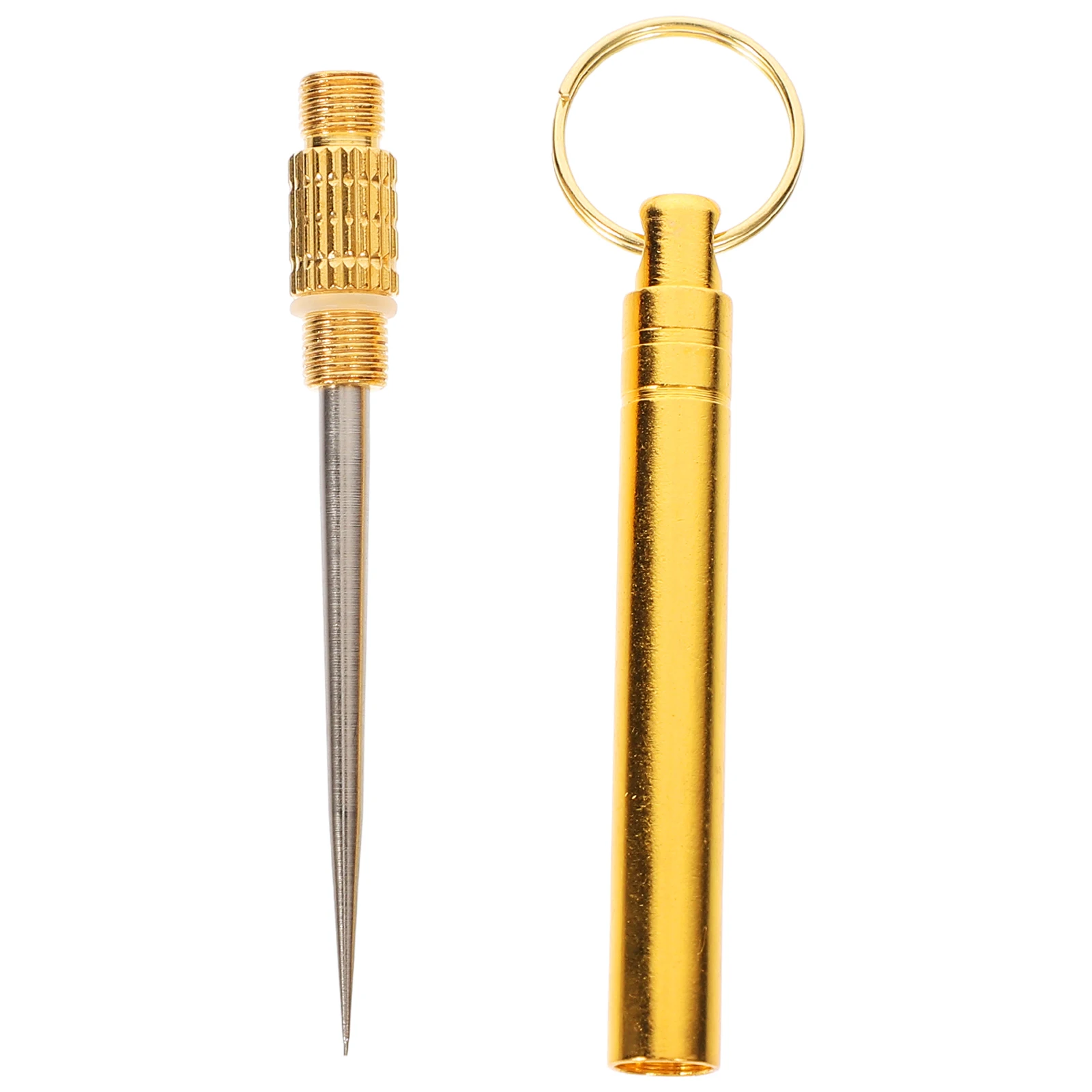 

5pcs Stainless Steel Brass Reusable Metal Toothpicks Keychain Portable Pocket Toothpick Holder For Travel Camping Hiking Picnic