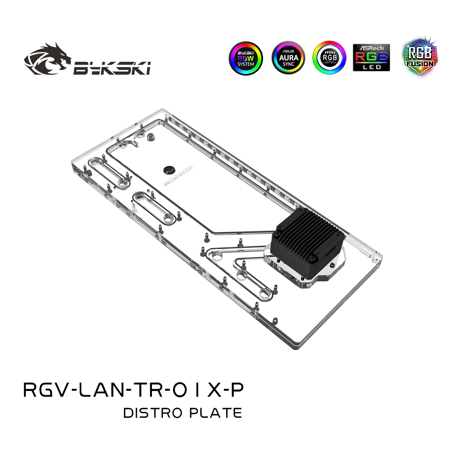 Bykski RGB Water Cooling Distro Plate Reservoir for Lianli ODYSSEY X Chassis RGV-LAN-TR-01X-P