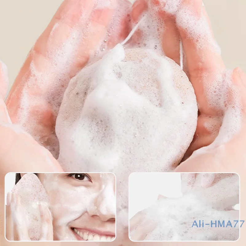 1Pcs Mini Natural Cleansing Sponge Face Washing Exfoliator Puff Round Shape Konjac Sponges Facial Skin Care Tool