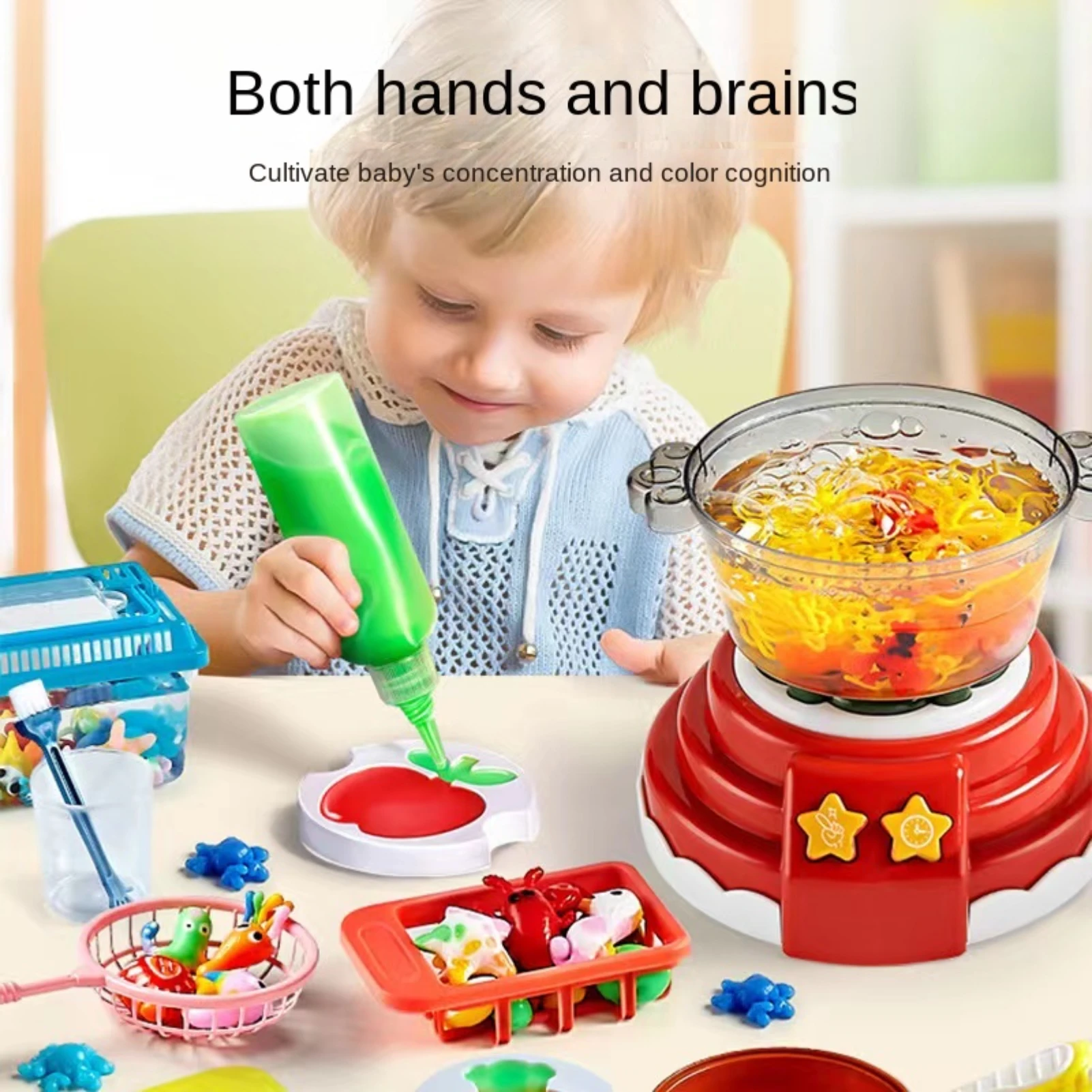 Magic Water Elf Toy Kit com Hot Pot Machine, DIY Fairy, Handmade Cooking, Pretend Play, Brinquedos Educativos para Crianças