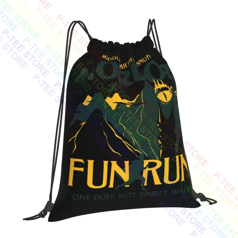 Mordor Middle Earth Fun Run Tolkien Drawstring Bags Gym Bag Bookbag Foldable Sports Style Clothes Backpacks