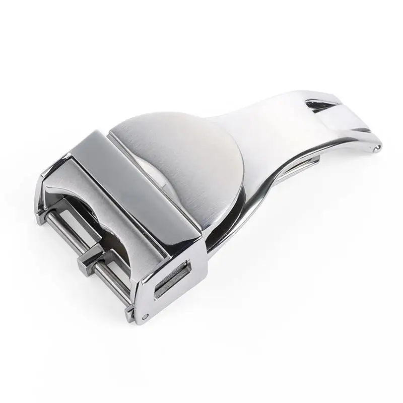 

NFR 18mm Watch Band Buckle For Tudor Rubber Strap Stainless Steel Folding Clasp Silver Metal Button Watch Accessories