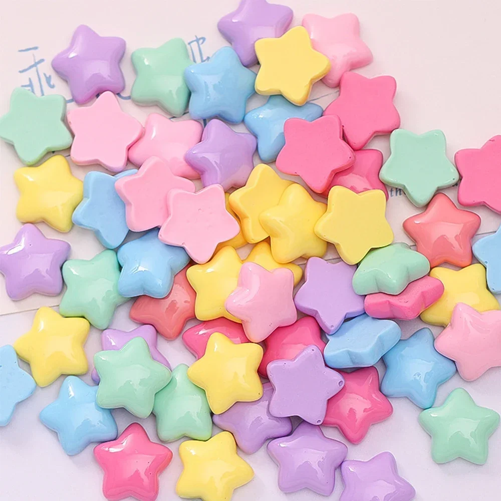 10PCS Shiny Cute Pentagram Series Resin Flat Back Cabochons For Hairpin Scrapbooking DIY Jewelry Craft Decoration Accessories