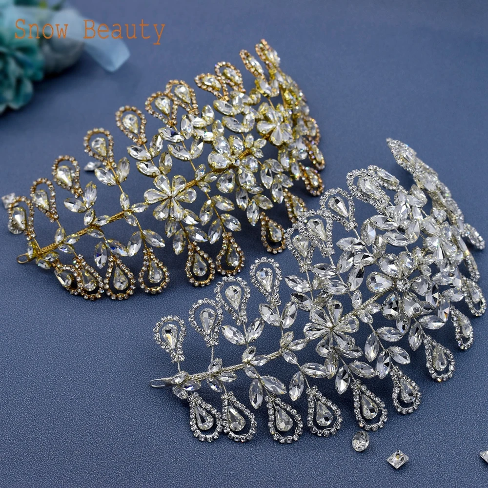 

DZ047 Fashion Bridal Hairband Crystal Women Tiara Headdress Rhinestone Hair Accessories Wedding Hair Band Bride Headbands