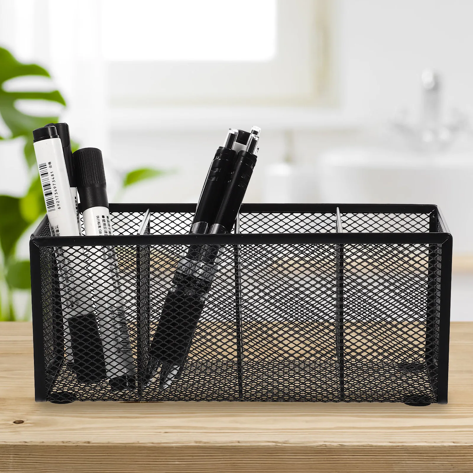 Pen Holder Desk Organizer Office Storage Pencil Desktop Halloween Christmas New Year Desk Pen Holder Desk Storage Box Iron
