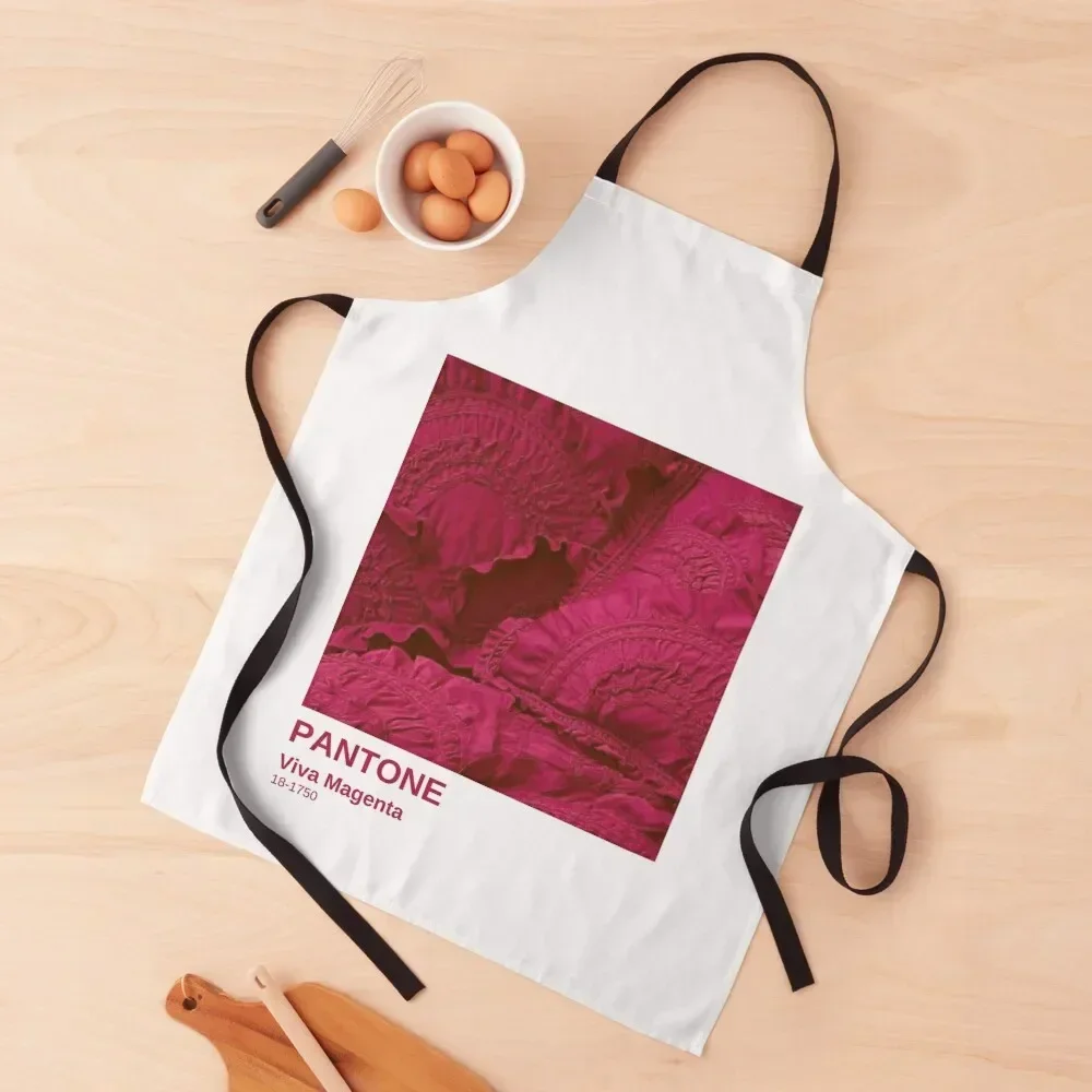 

Pantone Viva Magenta Aesthetic 2 Apron bib Chef Accessory Custom Apron