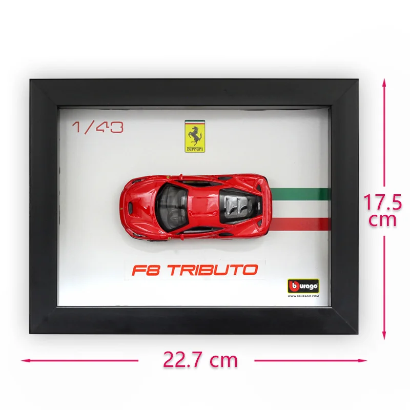 Bburago 1:43 Ferrari 599 GTO LaFerrari 488 GTB cadre Photo Version alliage voiture de sport modèle Collection cadeaux pour enfants décoration