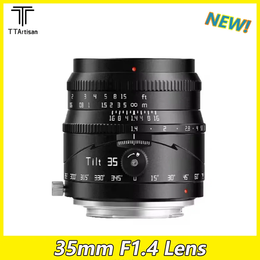 

Объектив TTArtisan Tilt 35 мм F1.4 APS-C с ручной фокусировкой для Sony E A6400 A6500 Nikon Z50 ZF ZFC Fujifilm XF Canon RF Olympus