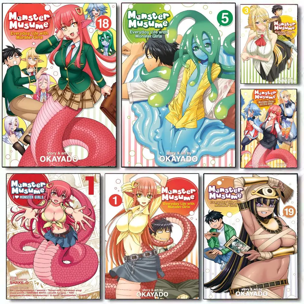 Anime M-Monster Musume Poster HD Home Decor Sticky Wall Waterproof Home Living Room Bar Aesthetic Decor