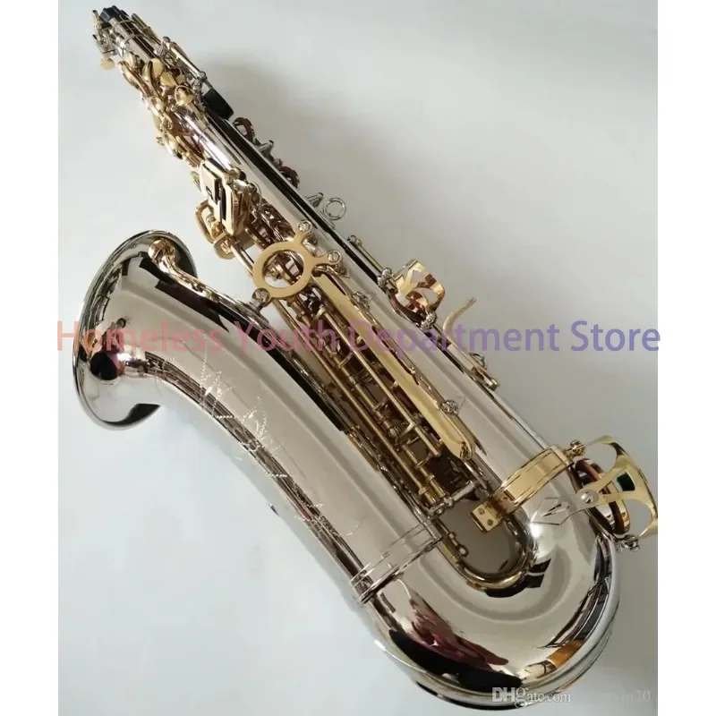 JAS-1100SG Alto Saxophone Eb Melody Brass Instrument Nickel Silver Plated Body Gold Lacquer Keys Saxophone Strap Taste