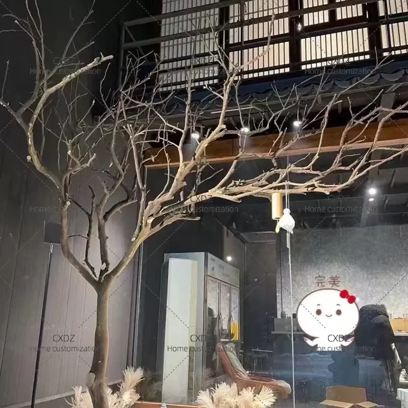 Natural Solid Wood Dead Tree Branches Large Floor Standing Fake Tree Decor for Cat Coffee Shop Window Courtyard Setting