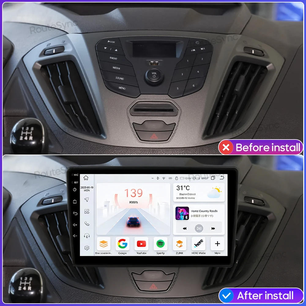 Android 16 For Ford Transit Tourneo Custom 2013 - 2021 Car Radio Video Multimedia Player Auto Head Unit Carplay Navigation GPS