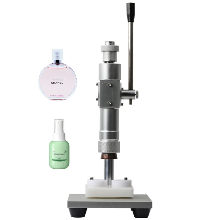 Hone Semi-Automatic Small Perfume Bottle Sealer Spray Cap Capper Perfume Crimping Capping Machine Gear Motor High-Accuracy Stock