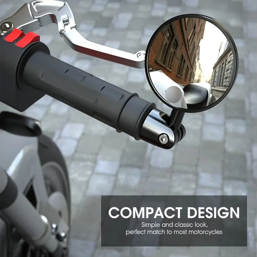 2pcs Motorcycle Rearview Mirror 7/8