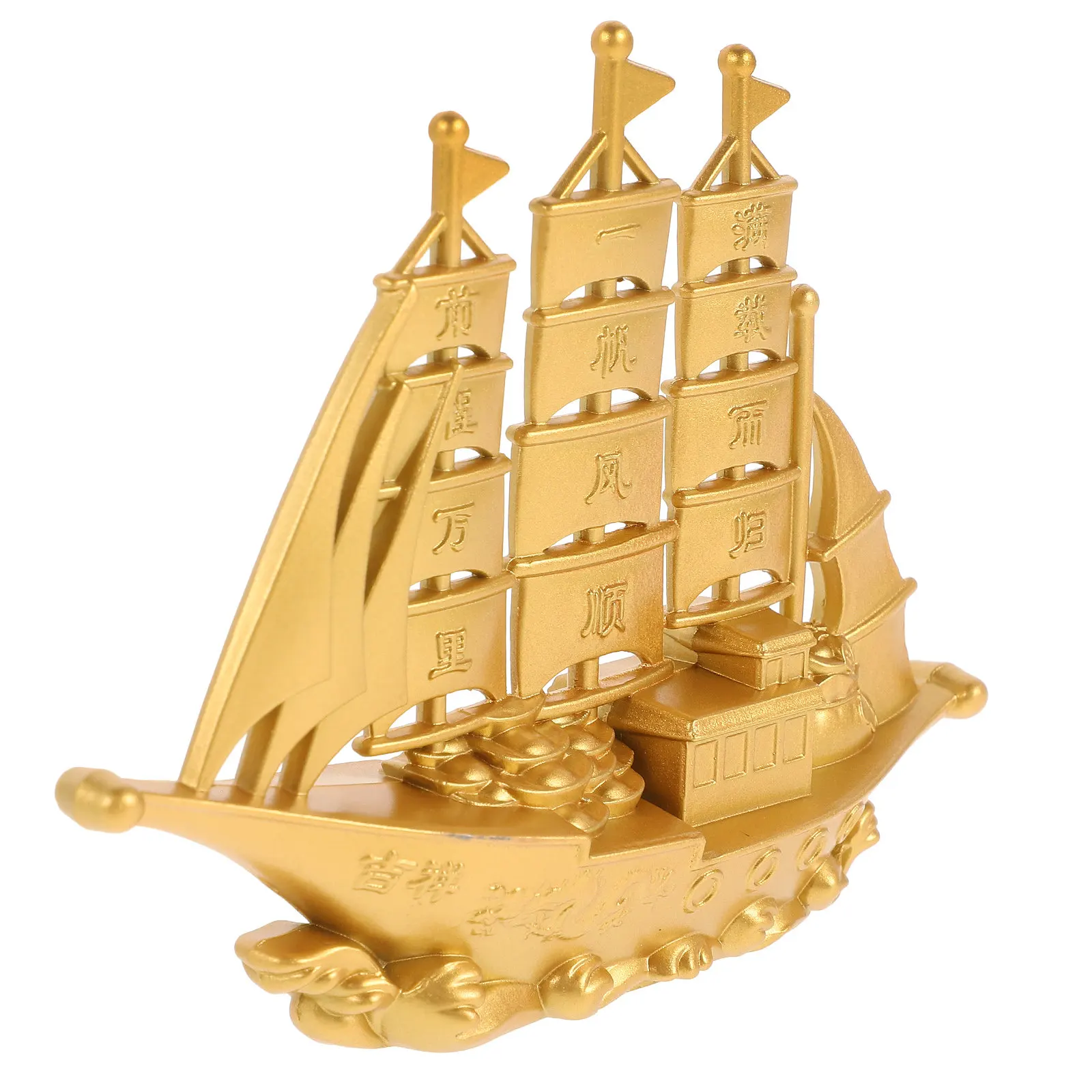

Metal Alloy Boat Desktop Small Sailboat Simulation Decor Artistic Craft Display Miniature Lifesize Realistic Boat Ornament