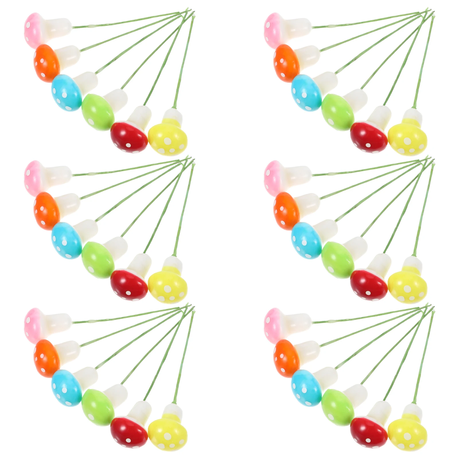 

60pcs Mini Mushroom Decor Artificial Succulent Accessory Realistic Foam Mushrooms For Fairy Garden Bonsai Terrarium Micro