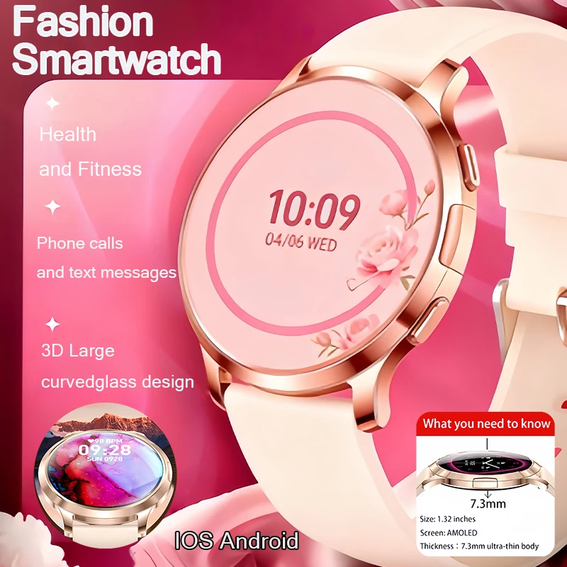 

New Advanced Light Luxury Smart Watch Women Ultra-thin AMOLED HD Screen GPS Sport Bracelet Bluetooth Call Luxury Smartwatch 2025