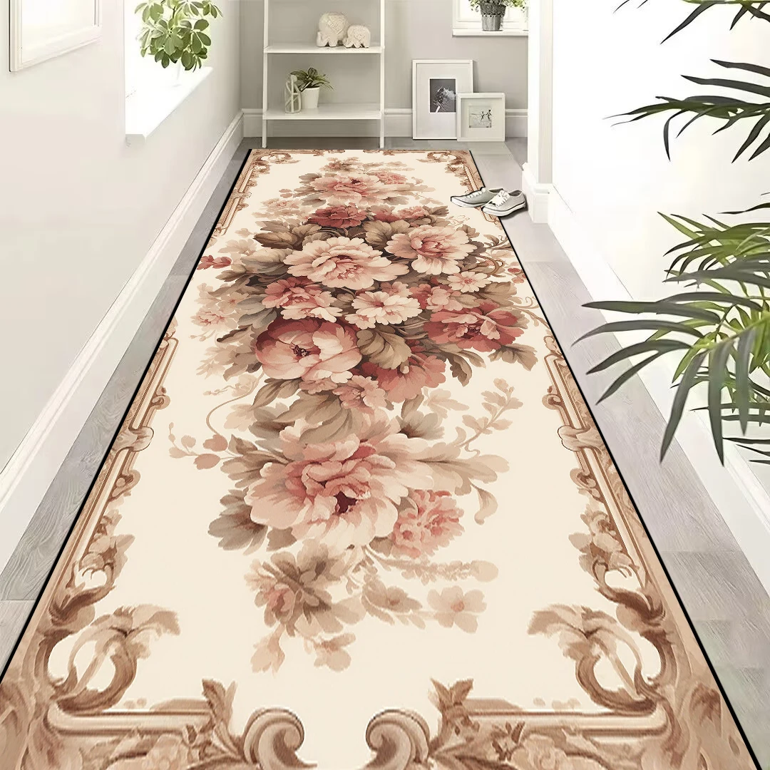 Modern Runner Long Corridor Carpets Luxury Flower 3D Pattern Lobby Rug Stairway Hallway Stairs Home Decor Corridor Aisle Mat