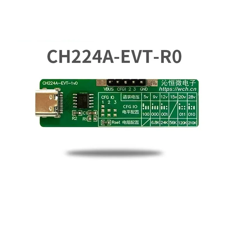 Ch224k-Entwicklungsplatine pd Mehrere Schnell lade protokolle unterstützen die analoge E-Mark-Chip-Typ-C-Empfänger-Demo karte – Detail 1