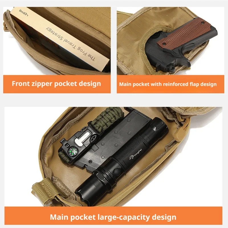 Mochila Tática Camuflada Molle para Cintura, Bolsa Tática de Combate ao Ar Livre para Homens e Mulheres