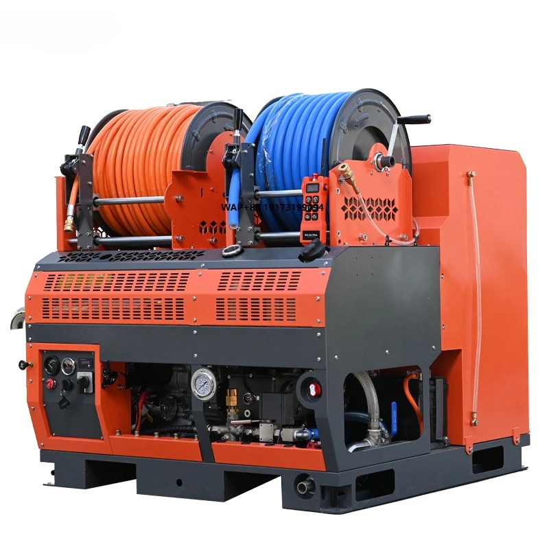 AMJET 2900psi 65lpm Engine Sewer Drain Cleaning Machine with 6 Nozzles Sewer Cleaning High Pressure Water Jet Cleaner