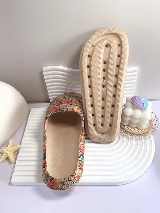 Colorful Butterfly Print Women Summer Slippers Beach Party Seaside Vacation Leisure Walk Home Bathing Comfort Versatile Slippers