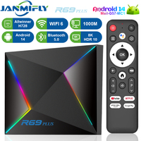 HOT R69 Plus Android 14 Tv Box Allwinner H728 WiFi 6 Ultra HD 8K Home Smart Entertainment Player Set-Top Box Ethernet 1000M