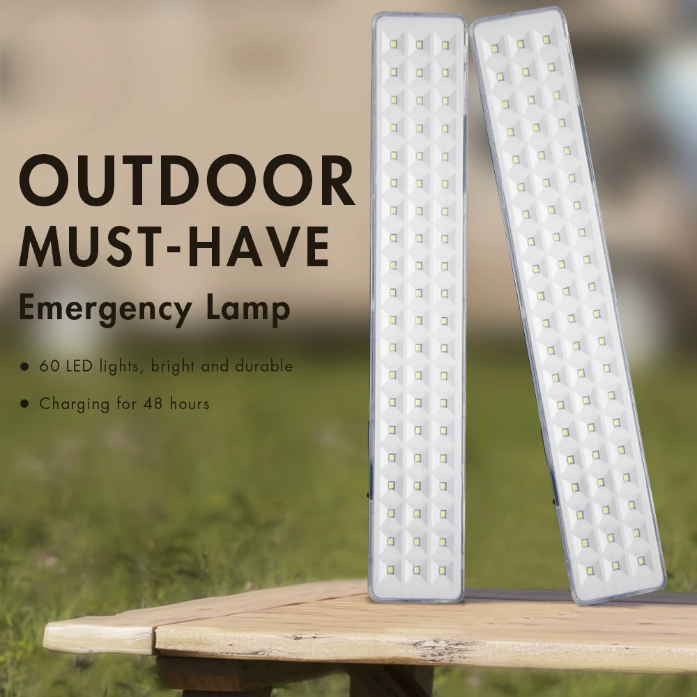 60LED Handheld Camping Light Portable Lantern 2 Modes Hanging Tent Light Rechargeable Night Outdoor Emergency Lighting