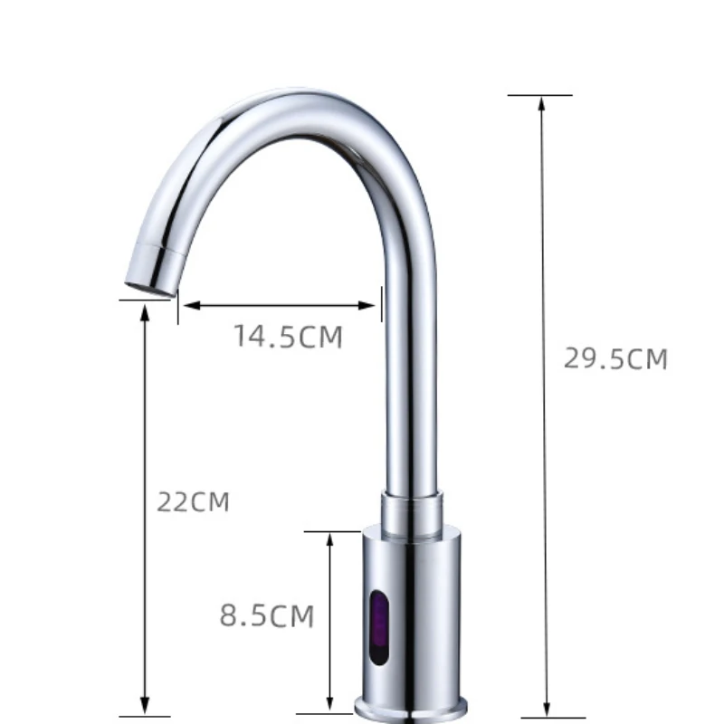 Smart Sensor Elbow Faucet Touchless Kitchen Sink Mixer Tap Bathroom Basin Infrared Faucet High Tech Vanity Auto Faucet Rotatable