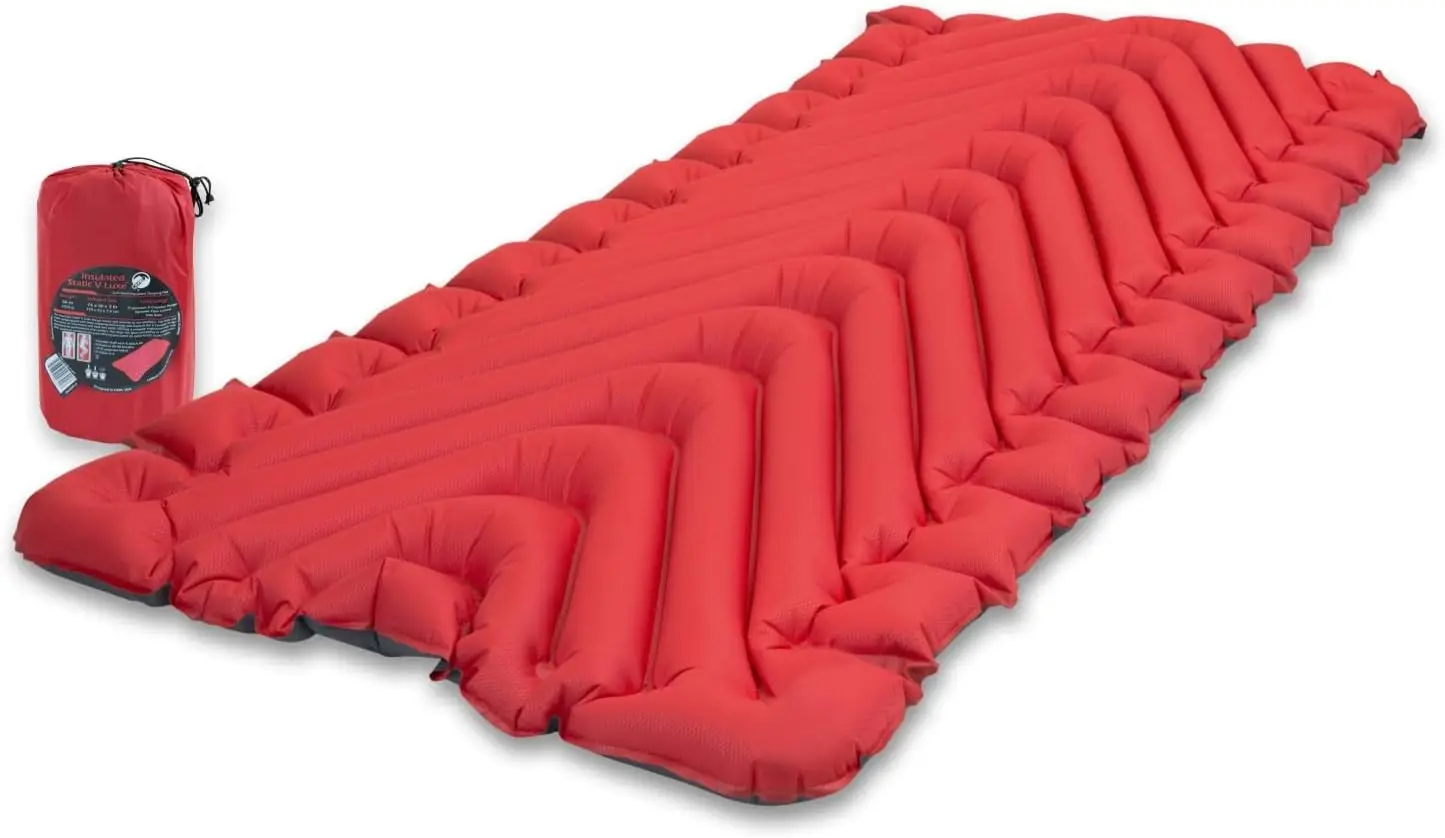 

Static V Luxe Inflatable Sleeping Pad for Camping, Lightweight Hiking and Backpacking Air Bed For Cold Weather,