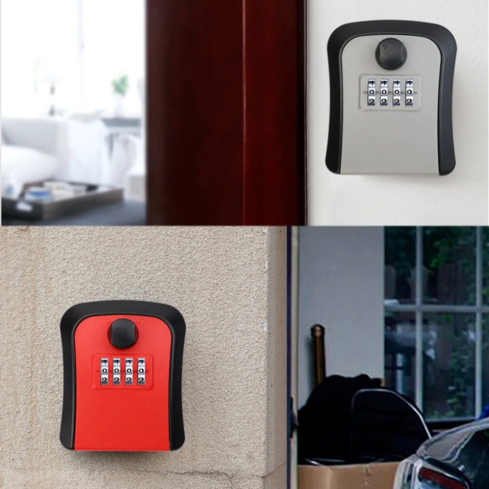 Imagem -03 - Wall Mounted Key Secret Box Storage Organizer Digit Senha Number Security Code Lock no Key Home Safe