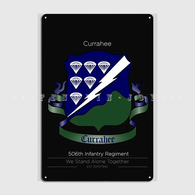 506th Infantry Regiment Metal Sign Wall Pub Garage Club Funny Plaques Tin Sign Posters