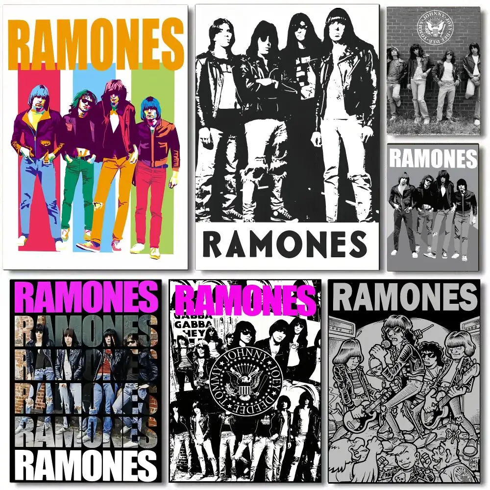 Pop Band To Ruin Ramones Poster Self Adhesive Wall Art Decor for Bedroom Living Room Office Home Decor Gift