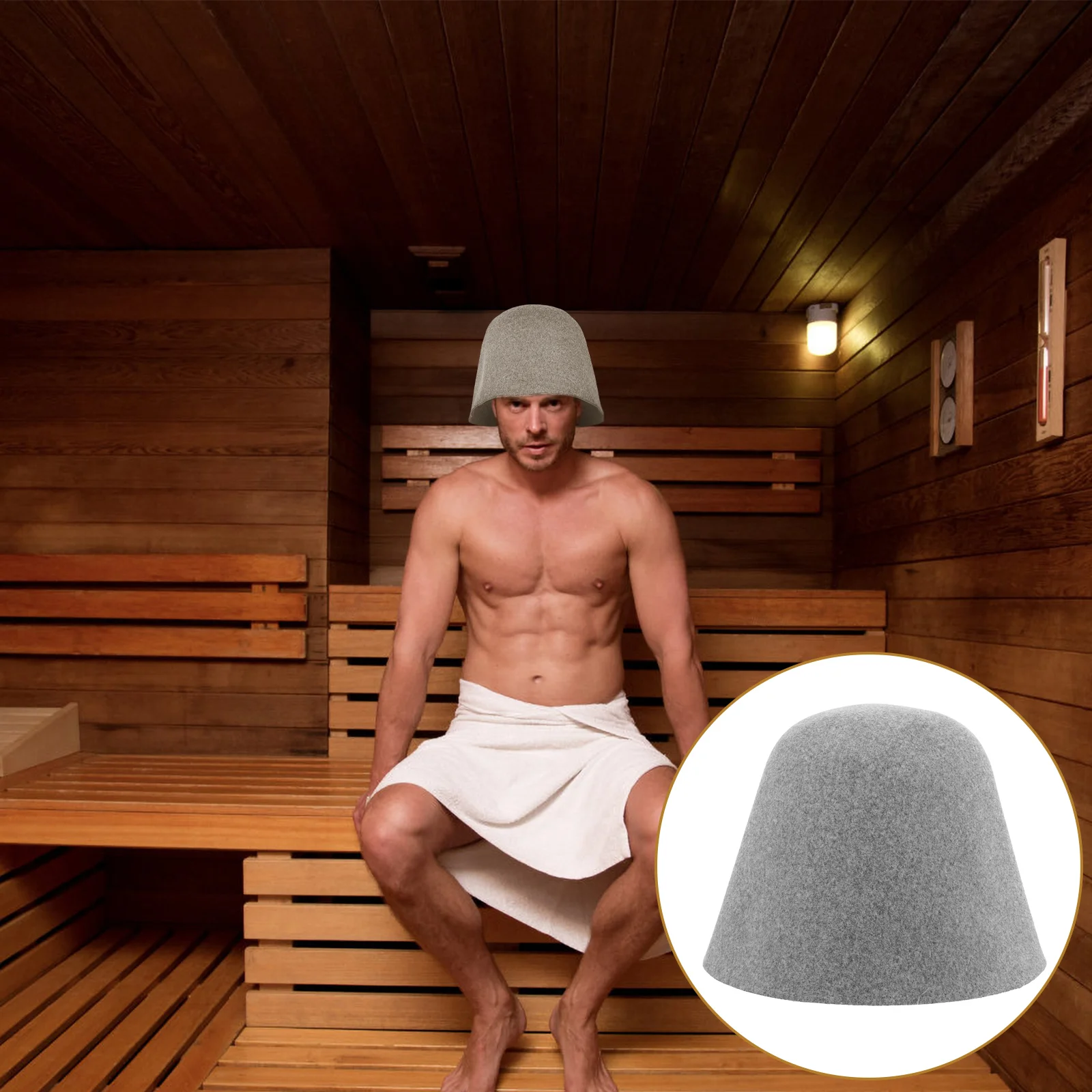 

Hats Felt Shower Cap Sauna Supply Bath Vintage Portable Comfortable Room Grey Accessories