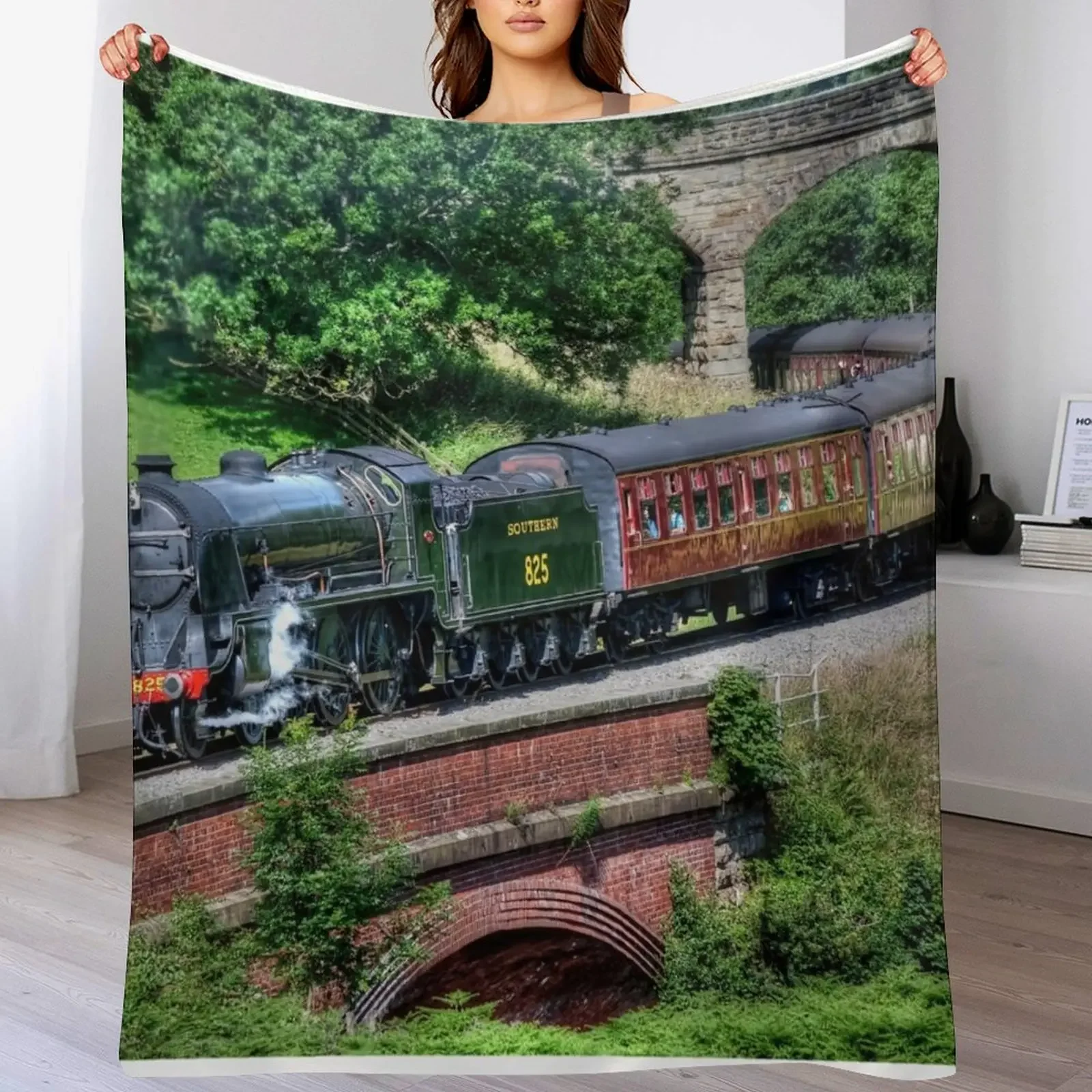 

Southern 825 Locomotive Throw Blanket Personalized Gift Soft Sofa Throw cosplay anime Blankets