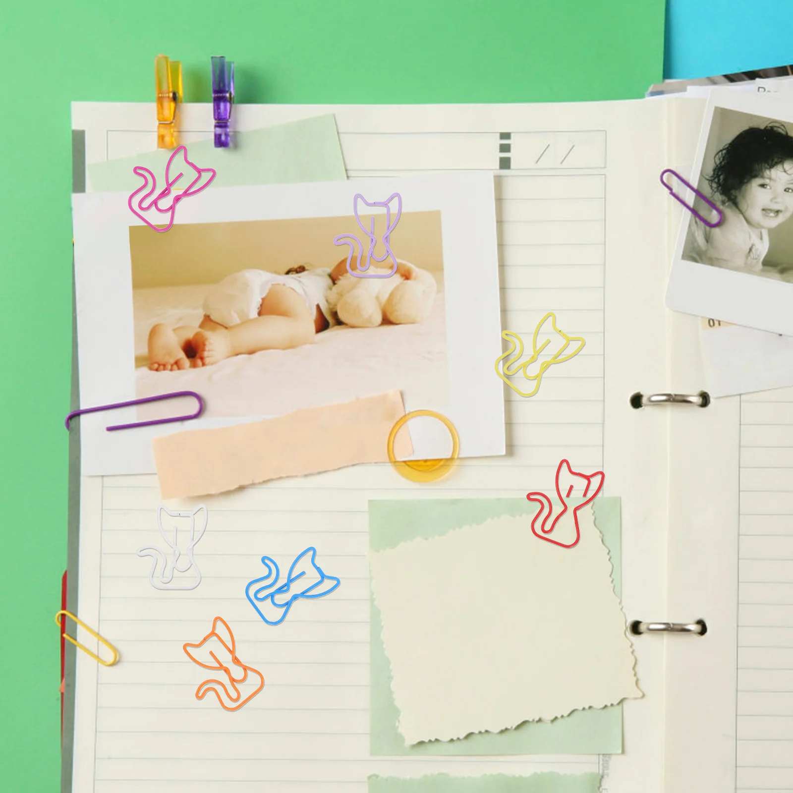 

50 pcs Cat Shaped Paper Clips Metal Animal Office Supply For Journaling Note Organizing Document Holder Book Marker Stationery