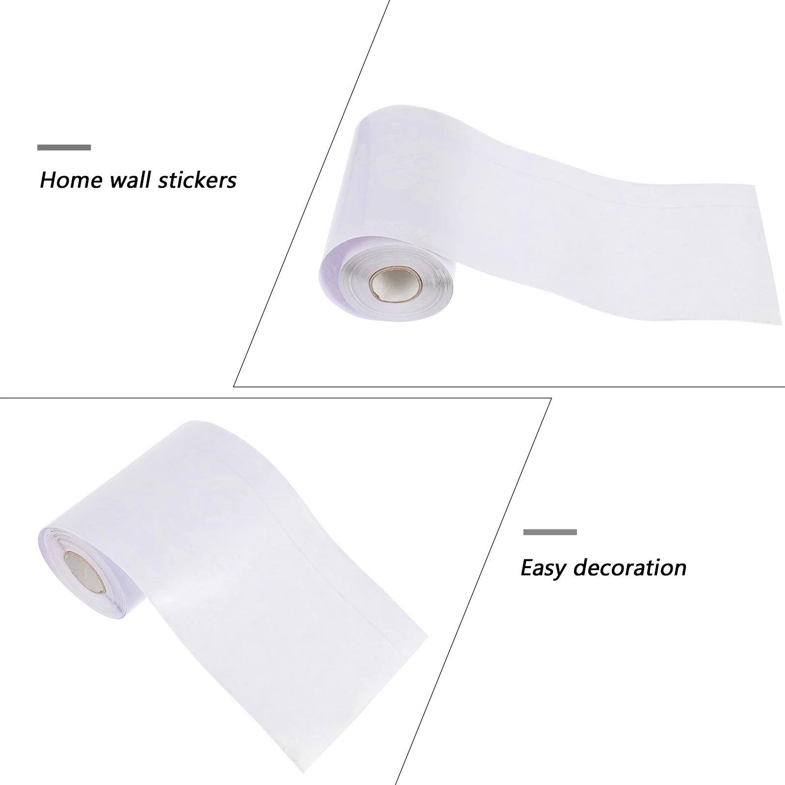 

2 Rolls Removable Waterproof Lace Border Window Stickers Self-Adhesive Pvc Wall Decal For Home Decor Flower Sticker Decor Strip