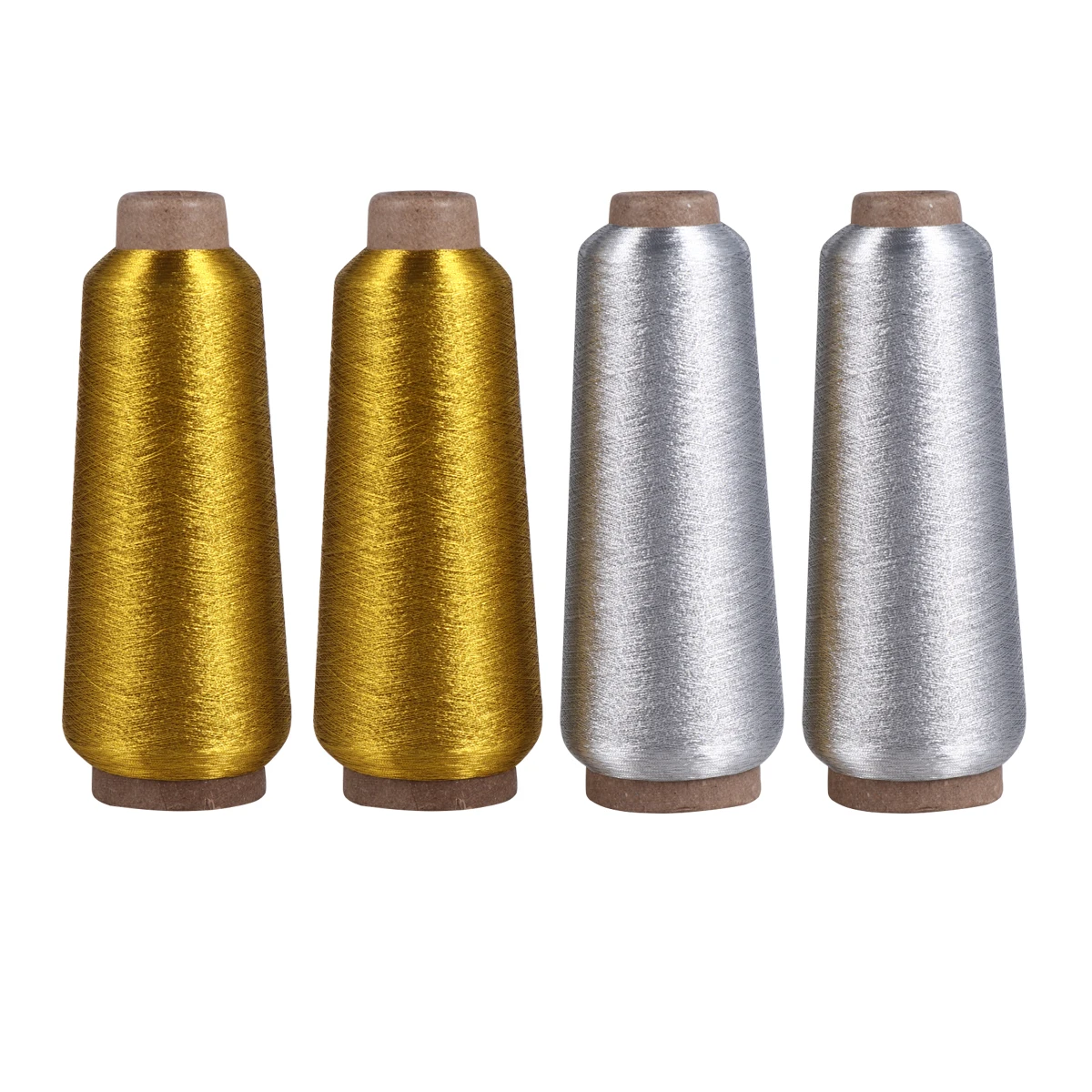 

4 Rolls Metallic Threads Decorative Sewing Embroidery Computer Crafts Supplies Durable Premium Material Cross Stitch