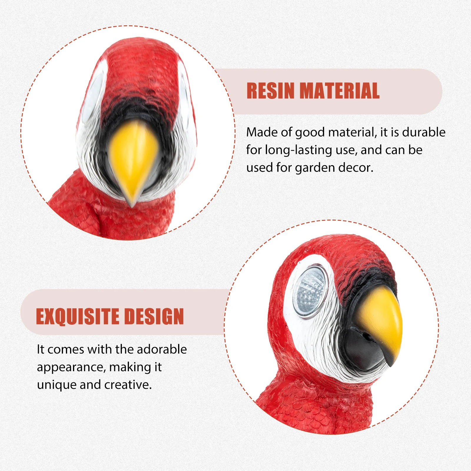 حديقة الطاقة الشمسية الراتنج شكل الطيور مصباح رائعتين حديقة ديكور مريح في الهواء الطلق ديكور متوهجة زخرفة مكتب هووسورمينغ هدية #5