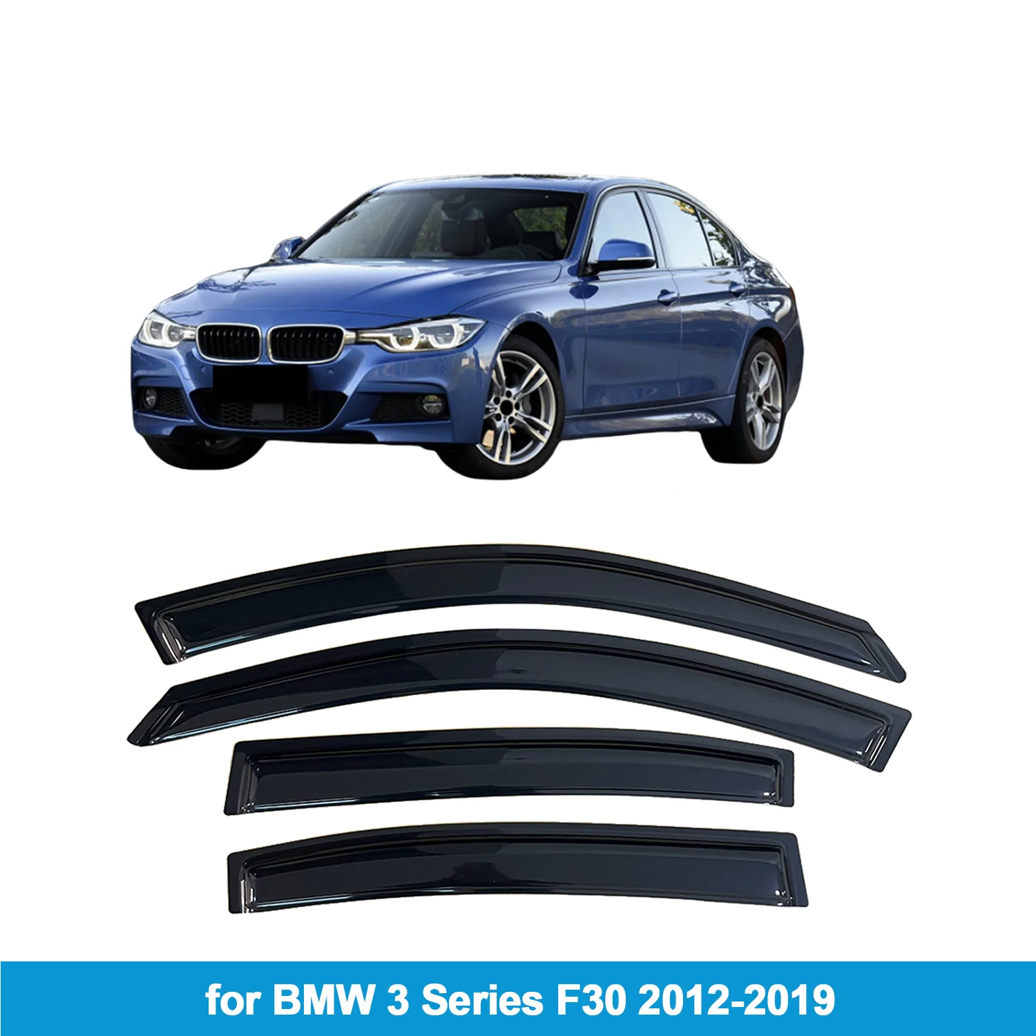 

Оконный козырек для BMW 3 серии F30 2012-2019, защита от дождя, боковой дефлектор, защита от атмосферных воздействий, лента для наружного крепления