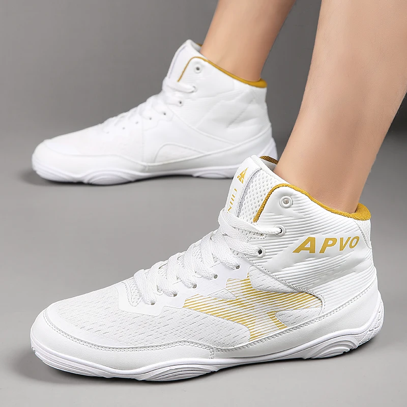 Wear-resistant non-slip gym folding boxing training boots professional new breathable men's and women's wrestling shoes