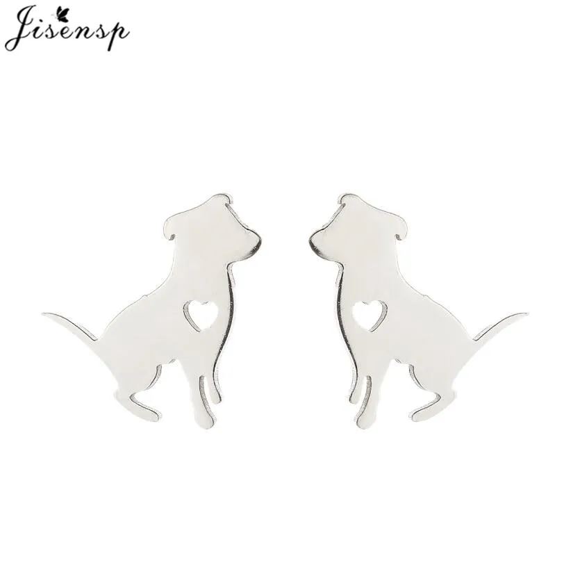 Cartoon Animal Earings Multiple Stainless Steel Cat Stud Earring for Women Girls Small Dog Paw Ear Studs Funny Jewelry Oorbellen
