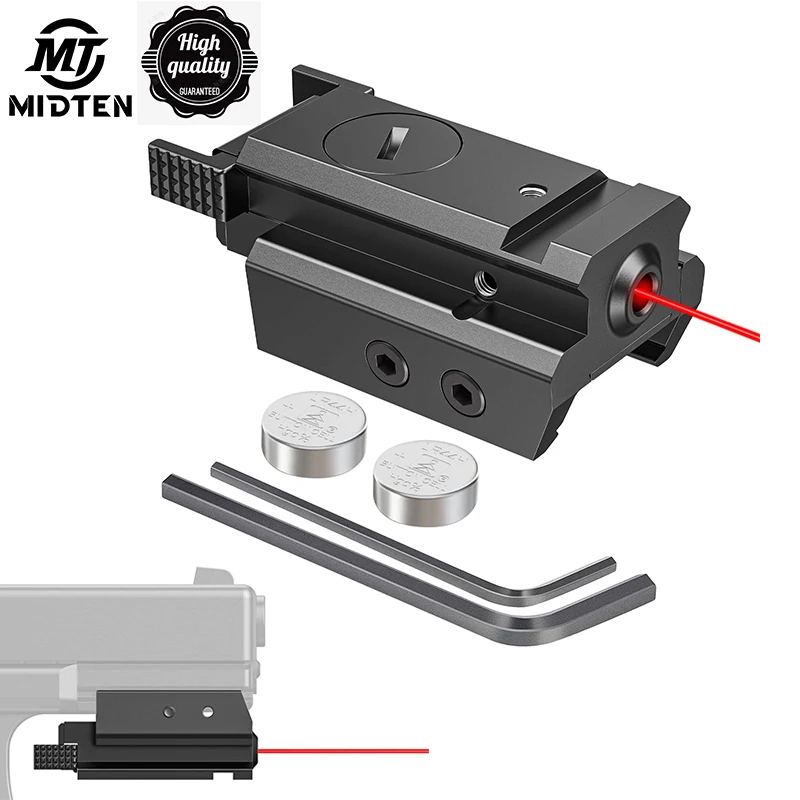 

MidTen Red Dot Laser Sight Tactical 20mm Standard Picatinny Weaver Rail For Pistol Handgun Gun Rifle Hunting With Batteries