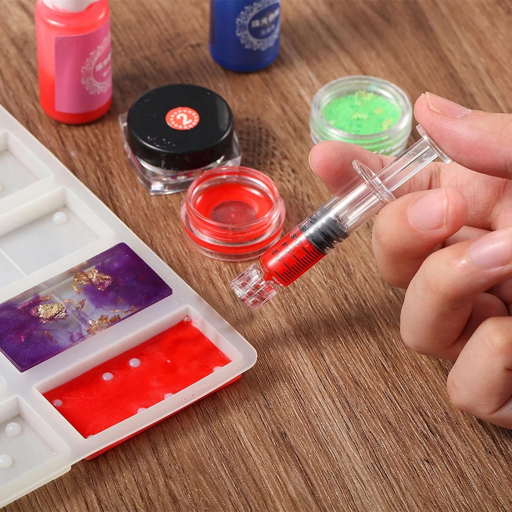 1ml Glass Luer Pet Food Measuring Tool Reusable Glass Measuring Tool for Arts and Crafts, Thick Liquids, Oil, Glue, Ink view 5