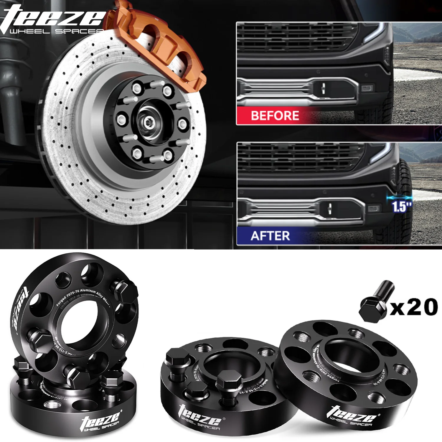 2/4pcs 5x108 60.1 For Chery Tiggo 3 / Tiggo 3 Pro Flange Plate 7075 Wheel Spacers Aluminum Hub widened Adapter